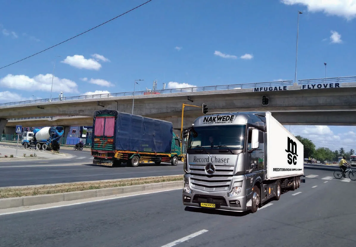 NAKWEDE-branded truck near Mfugale Flyover